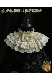 Hoshibako Works Antique Victorian Style Multi-Tiered Lace Collar(Pre-Made/3 Colours)